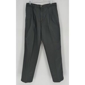 VTG NEW Carhartt B132 Pleated Front Work Pants Gray‎ Twill Cotton Mens 34x32